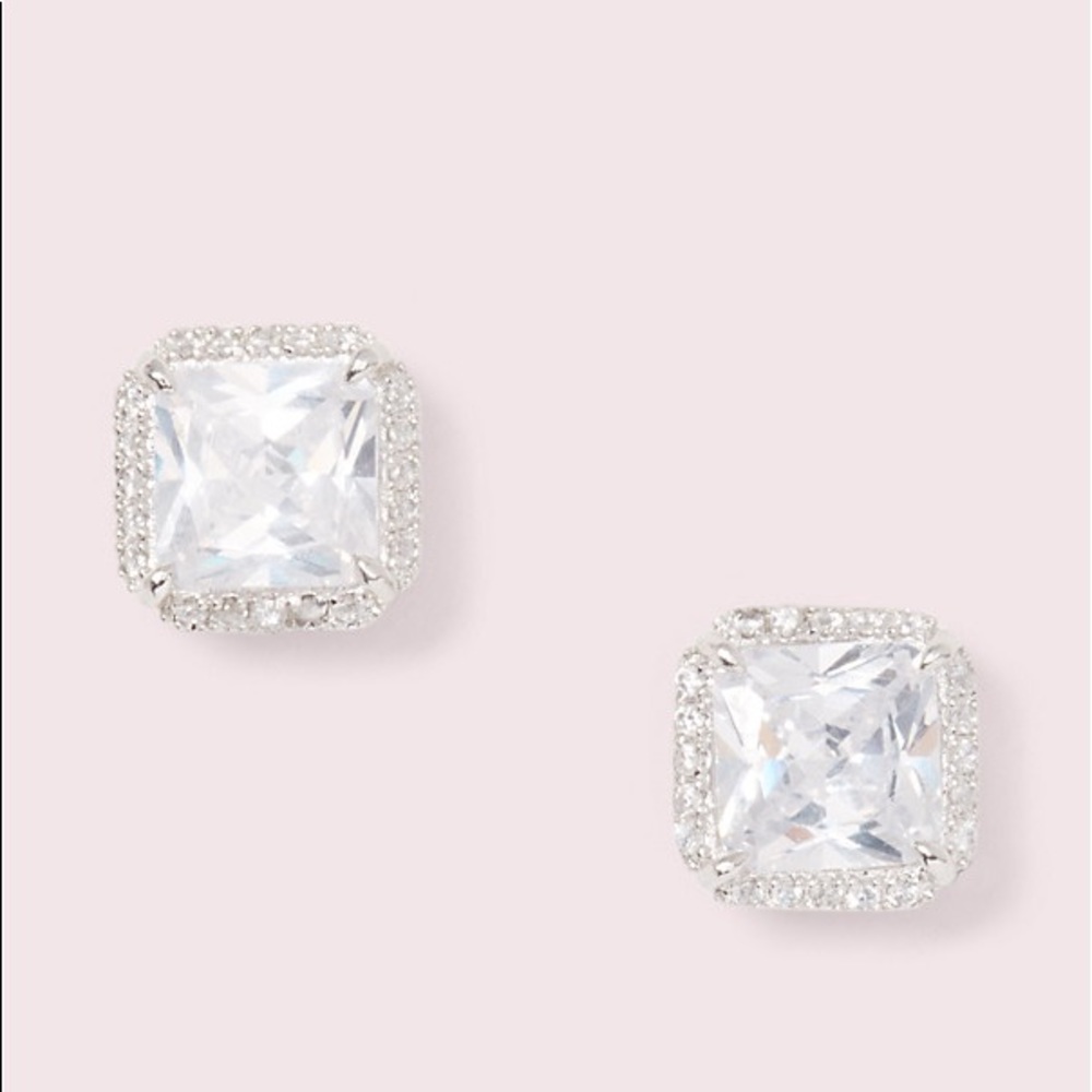 - NEW KATE SPADE SAVE THE DATE PRINCESS CUT STUDS